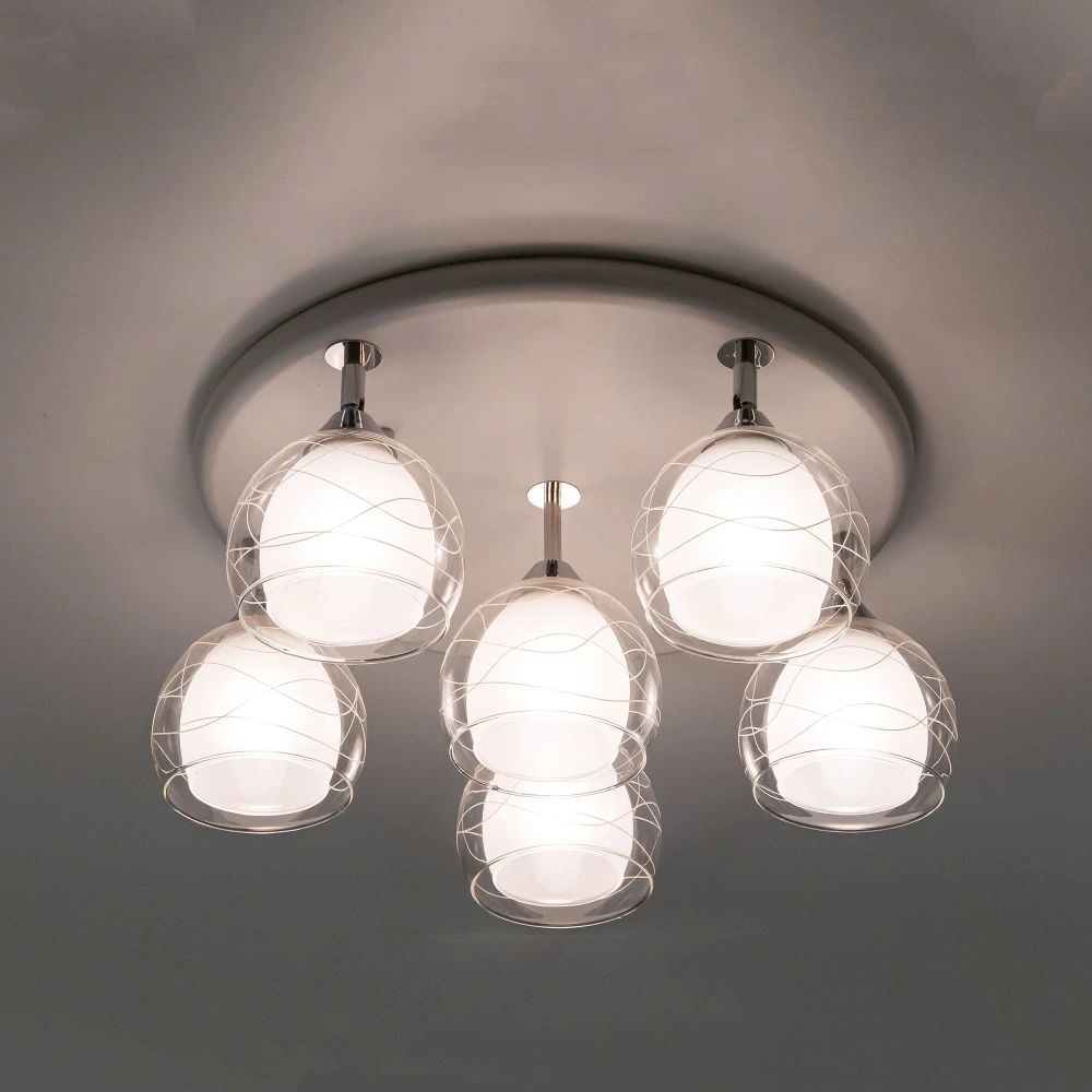 Citilux Самба CL158161 Люстра с поворотными плафонами Белая Хром