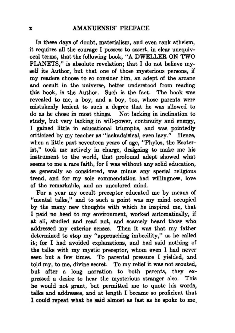 A Dweller on Two Planets or The Dividing of the Way | F. S. Oliver