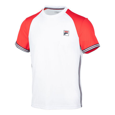 Мужское теннисное поло Fila Alfie T-Shirt Men - White, Red