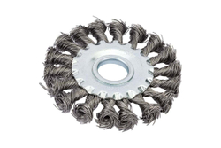 Щетка дисковая для УШМ (жгутированная стальная проволока 0,5 мм, 100 мм) MIRAX 35140-100