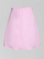 Юбка 4U 2017234 короткая однотонная с разрезом спереди