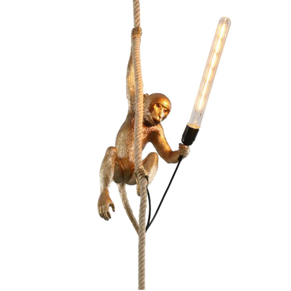 Подвесной дизайнерский светильник  MONKEY by Seletti (золотой)