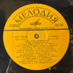 Винтажная виниловая пластинка LP Алиса Фрейндлих, Поет Алиса Фрейндлих (СССР 1979) В Моей Душе Покоя Нет