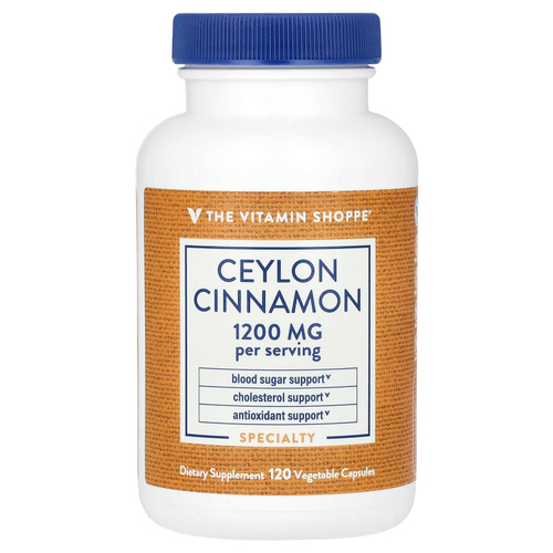 The Vitamin Shoppe, Цейлонская корица, 120 растительных капсул (600 мг на капсулу)