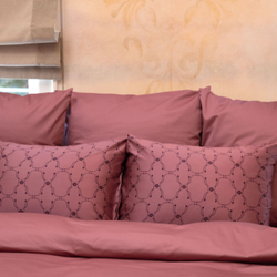 Наволочка 50x70 Mollen Узор вишнёво-ягодная хлопковая