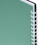 Тетрадь обложка пластик, А5 80 л., гребень мягкий (силиконовый), клетка, BRAUBERG, зеленая, 405359