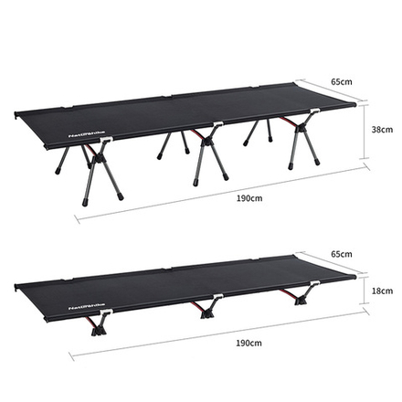 Раскладушка Naturehike XJC06 190х65х38 см, до 150 кг, черный, артикул NH20JJ009-BL