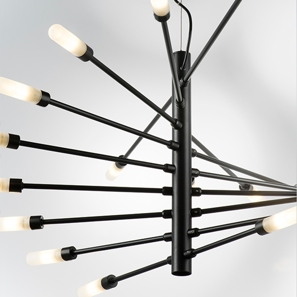 733187 Люстра RAGNO 18х40W G9 ЧЕРНЫЙ МАТОВЫЙ