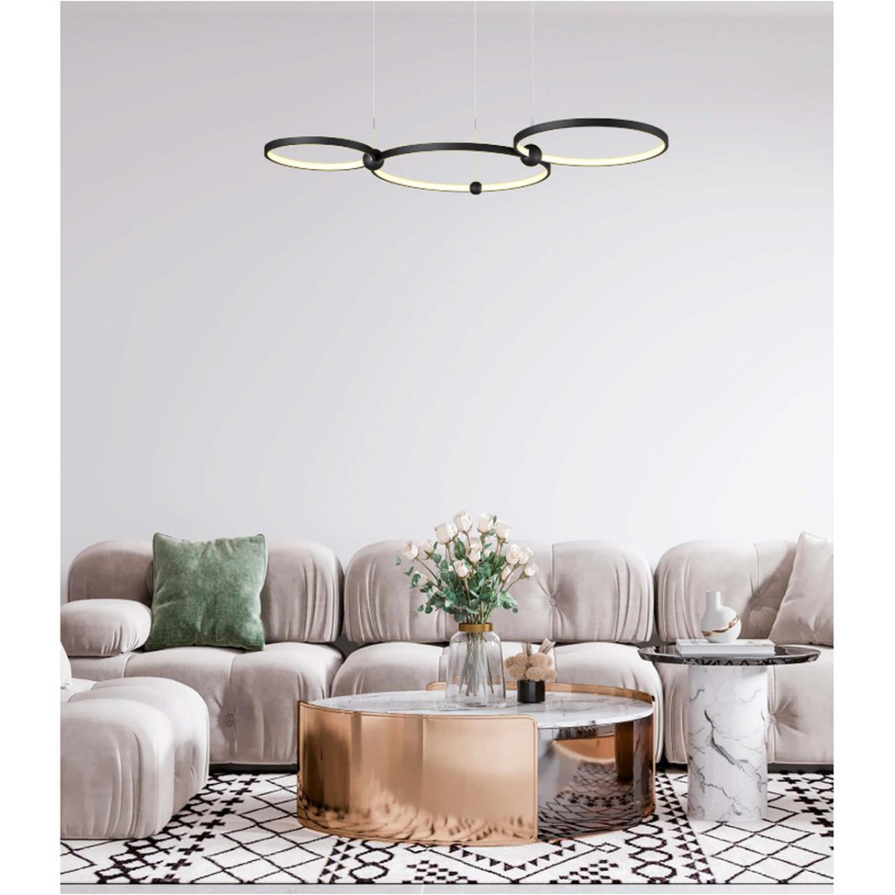 6533/85L LEDIO LN23 222 чёрный Светильник подвесной LED 85W 3000-6000K 3649Лм 220V DIEGO