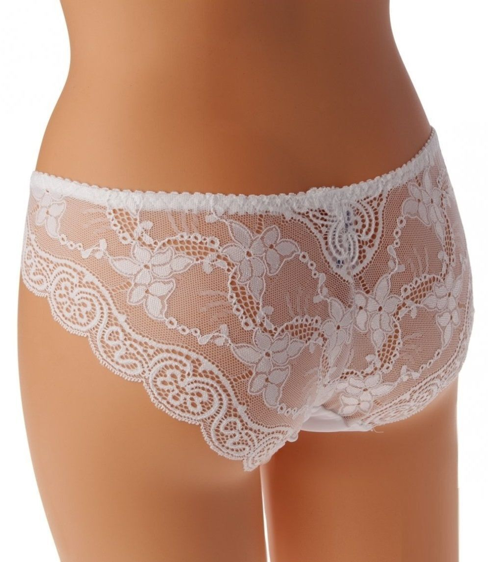 Оригинальные кружевные трусики-слипы Snejanna (Размер: 46) (Цвет: кофейный)