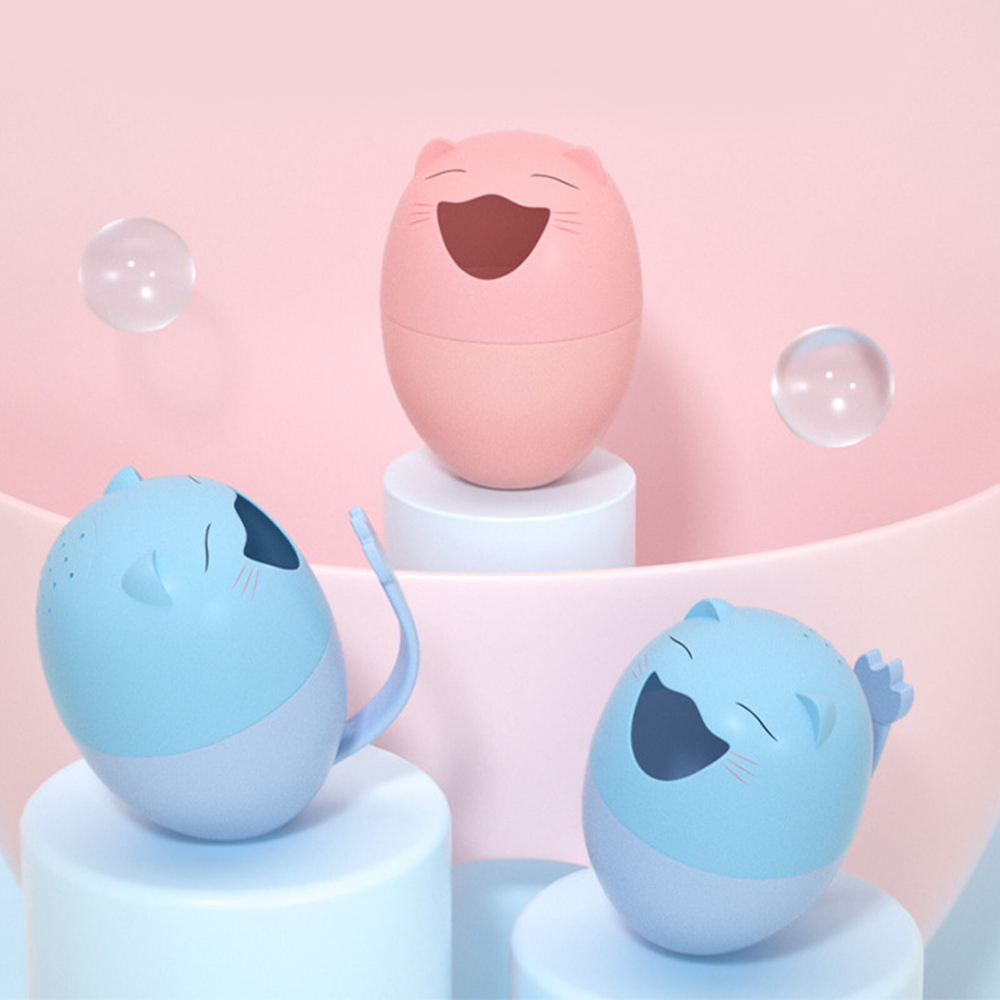 Ковш для купания и мытья головы, детский банный ковшик, хозяйственный «Котик», цвет розовый