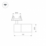 Встраиваемый светильник на штанге Arlight LGD-ARTEMIS-BUILT-FLAP-R55-12W 051795