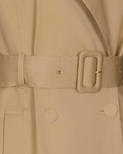 Тренч мини с кейпом из плащевки