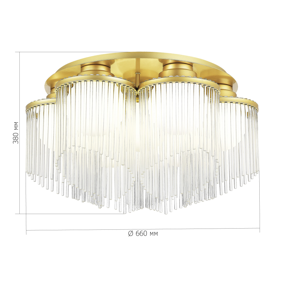 SL1511.202.07 Люстра потолочная ST-Luce Золотистый/Белый E27 7*60W ALLEGRO