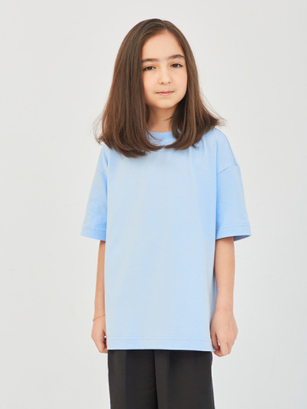 Футболка небесно-голубая тонкая