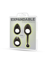 Набор эрекционных колец Expandable Cock Rings (дымчатый) (Цвет: дымчатый)