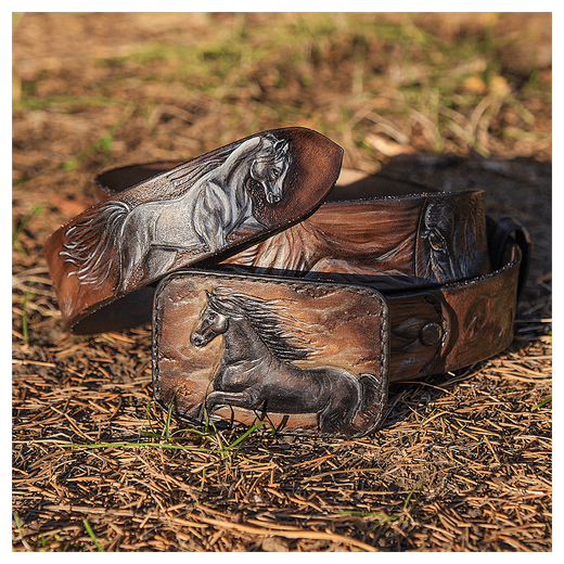 Кожаный ремень «Вороной»