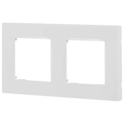 Рамка для розеток и выключателей ЭРА Серия 12 12-5202-01 на 2 поста, Классик, белый
