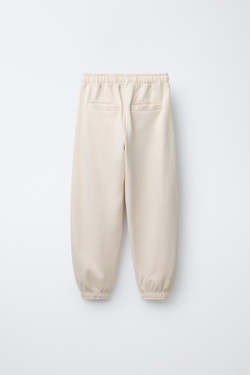 ZARA БРЮКИ BALLOON ИЗ ФУТЕРА, ЭКРЮ