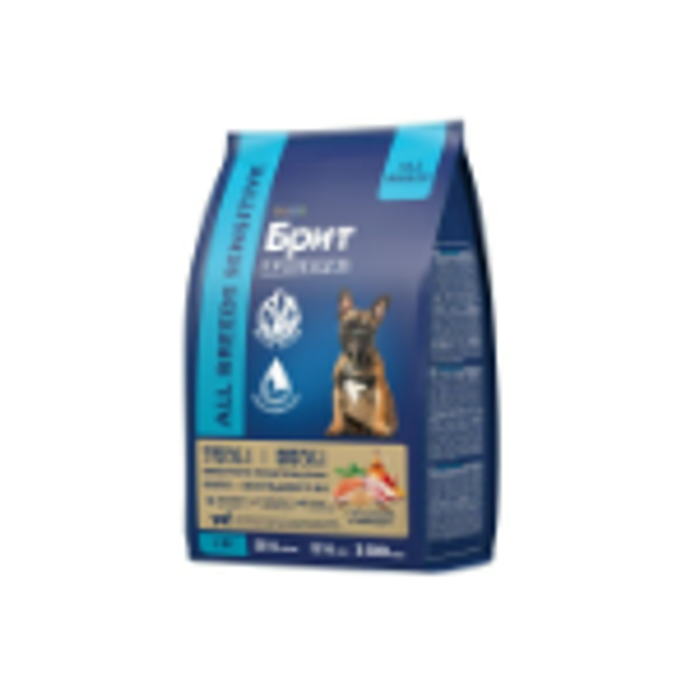 Корм для собак сухой BRIT PREMIUM с лососем и индейкой для собак "Dog Sensitive", 1 кг