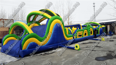 Надувной батут "Длинная полоса препятствий" 20*4*5 м