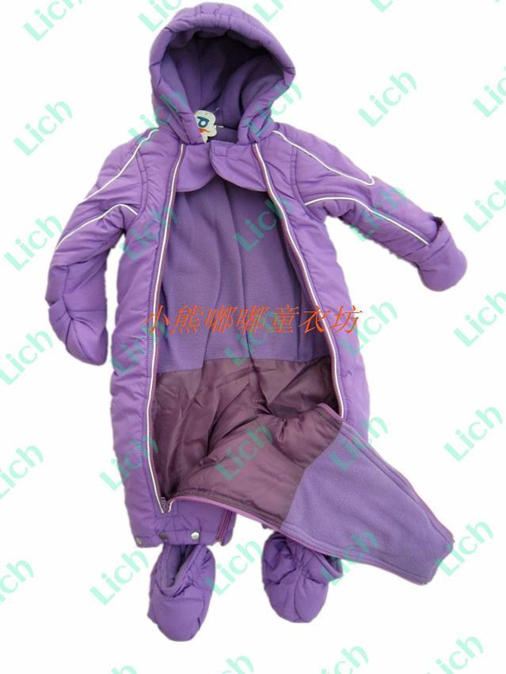 Комбинезон на молнии с нашивкой "снеговик"