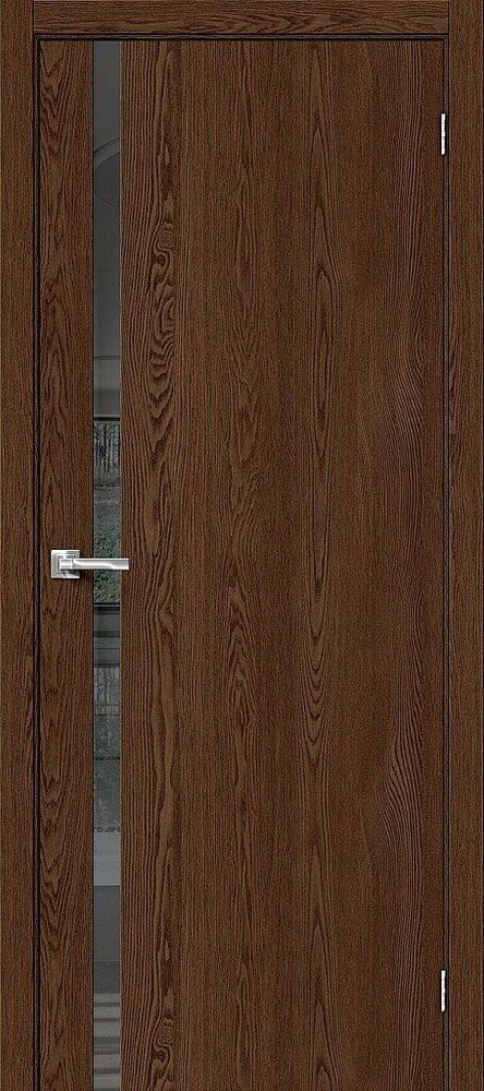 Дверь Браво-1.55 / Цвет Brown Dreamline / Стекло Mirox Grey / Двери Браво