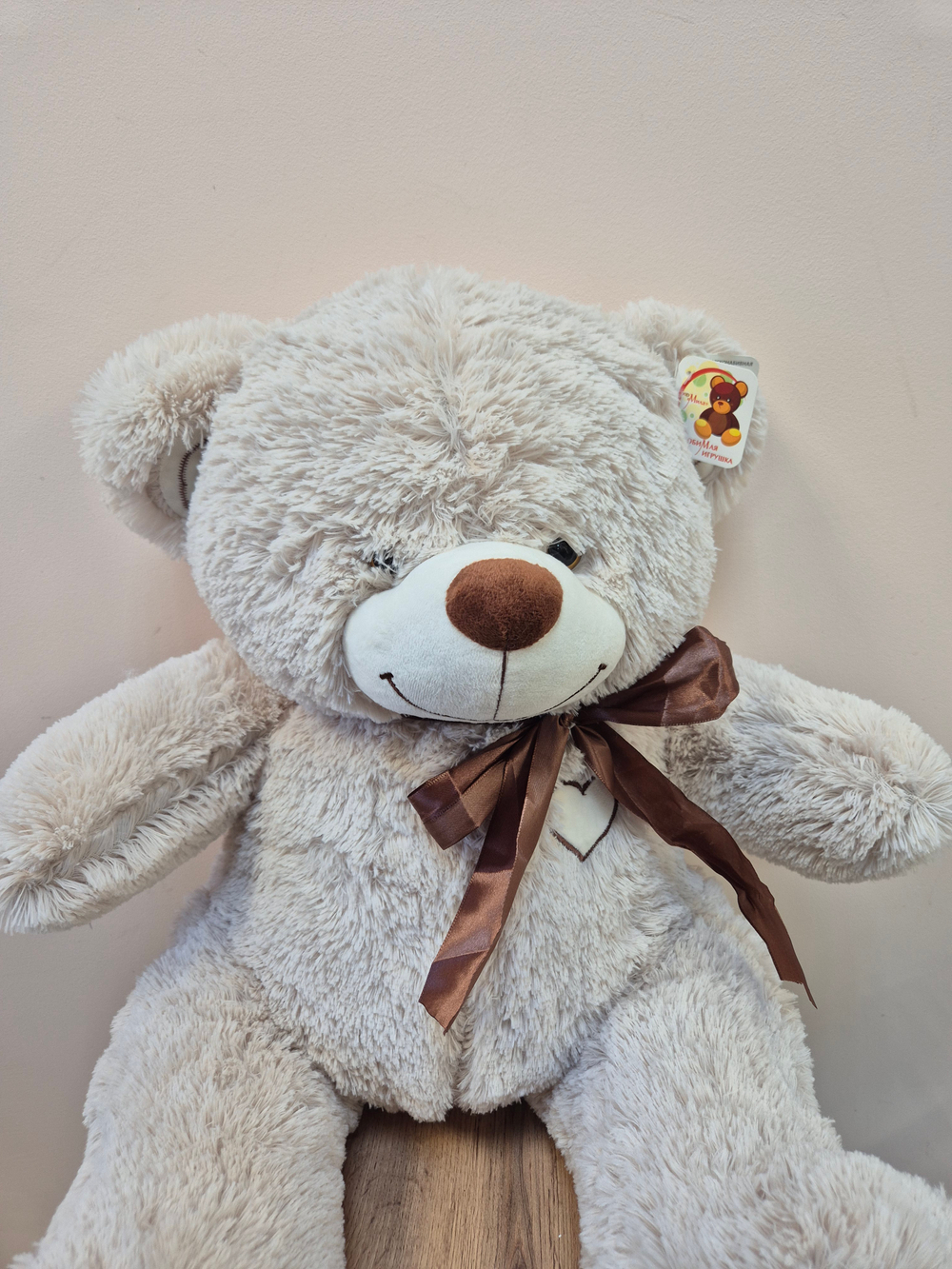 Мягкая игрушка медведь бежевый 70 см