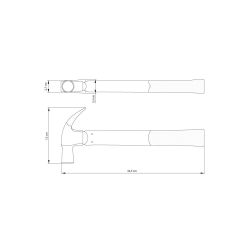 Молоток Tramontina MASTER 40376/027 с изогнутым гвоздодером 27 мм, 400 г рукоятка из инженерного полимера