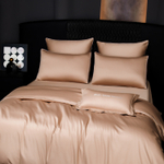 КПБ Однотонный Сатин Премиум на резинке OCPR010, Евро, 4 наволочки, простынь 180*200*30