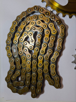 Звезды передняя+задняя 428-14/36+цепь 98L для мопеда Дельта,Альфа