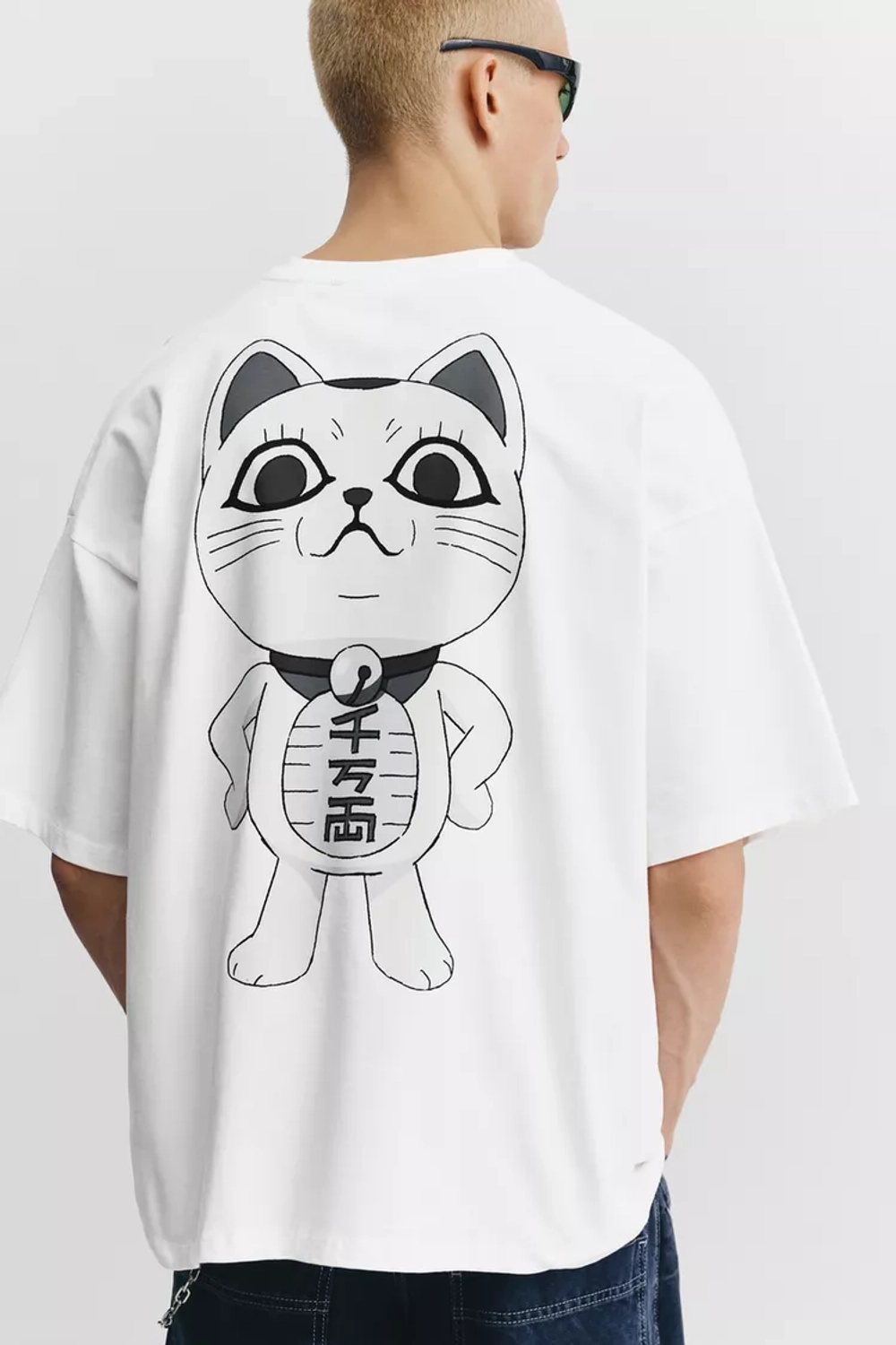 PULL&BEAR Футболка с короткими рукавами "Dan Da Dan", белый