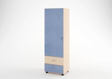 Пенал КарИВи Л-01  Дуб Молочный Светло-синий, голубой