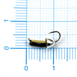 Мормышка Владимирская 574 "Гвоздик с латунным колокольчиком серебро" с коронкой, 2мм, 0.5гр (15шт/уп)