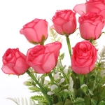 Искусственные цветы «Розовый букет» 42см 10 цветков темно-розовые