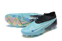 Бутсы Nike Phantom GX Elite FG (Черный+голубой)