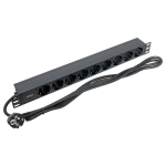 Блок розеток 19", 9 розеток EKF TRP-HPD-16A-9SH-2MSH