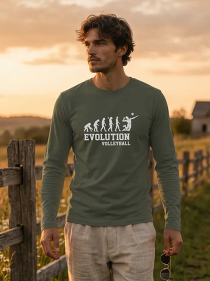 Лонгслив мужской "VOLLEYBALL EVOLUTION"