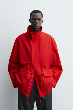 ZARA ПАРКА WATER REPELLENT СО СЪЕМНОЙ ПОДКЛАДКОЙ, КРАСНЫЙ