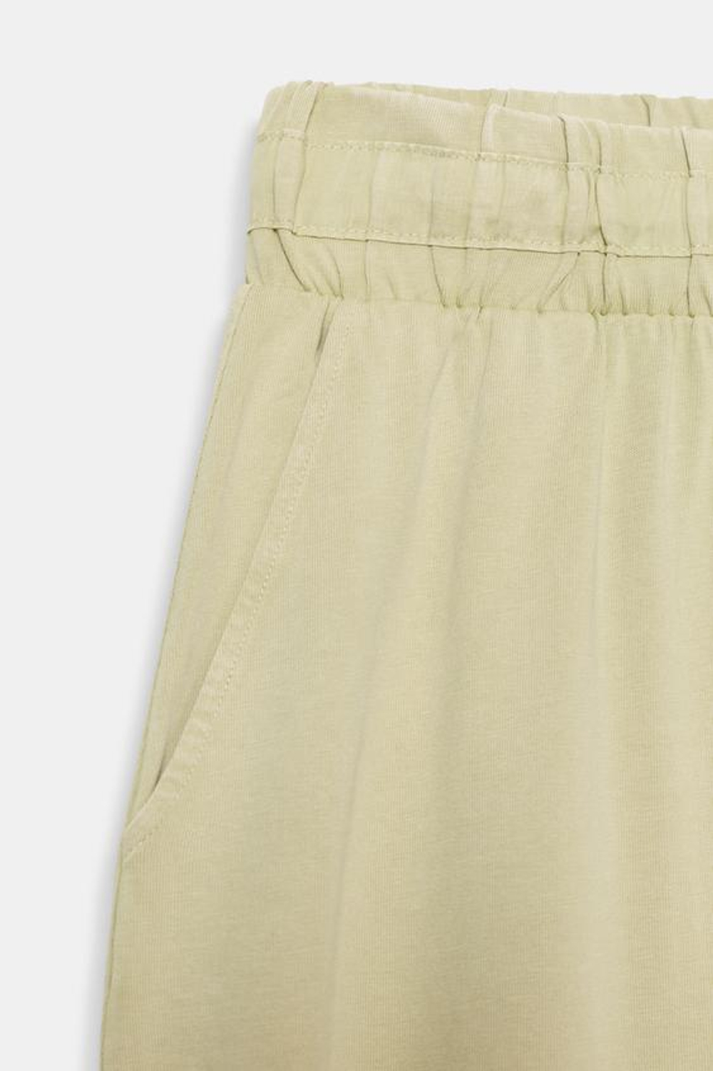 ZARA БРЮКИ WIDE-LEG ИЗ ПЛОТНОГО ХЛОПКА, СВЕТЛО-ЗЕЛЕНЫЙ