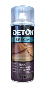 DETON SPECIAL  Алкидный аэрозольный ЛАК тонирующий защитный для дерева Орех 520мл