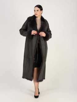 Дубленка зимняя натуральная длинная и теплая