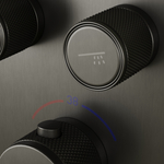 Душевой комплект Sancos Space встраиваемый c термостатическим смесителем, цвет вороненая сталь , арт. SC3006GMG