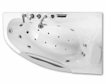 Ванна акриловая Gemy Glass Panel G9046-II B 171х100 белая с гидромассажем