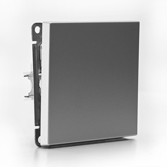 Выключатель кнопочный 1-кл. ArtGallery быстрозажим. клем. механизм алюм. SE GAL000315S