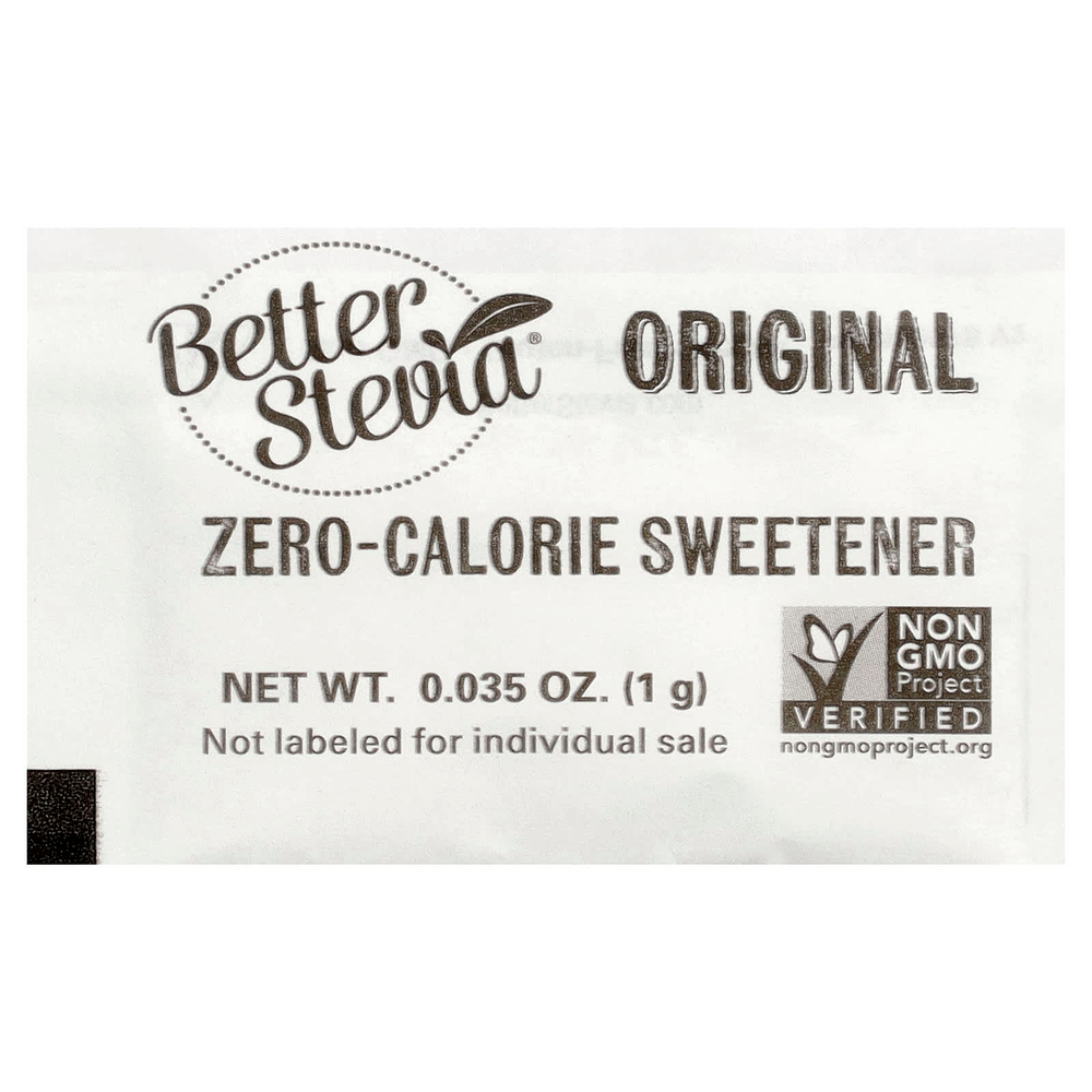 NOW Foods, Better Stevia®, низкокалорийный подсластитель, оригинальный вкус, 100 пакетиков, 100 г (3,5 унции)