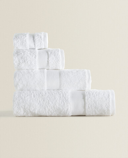 ZARA HOME ПОЛОТЕНЦЕ ИЗ ХЛОПКА ВЫСШЕГО КАЧЕСТВА, БЕЛЫЙ