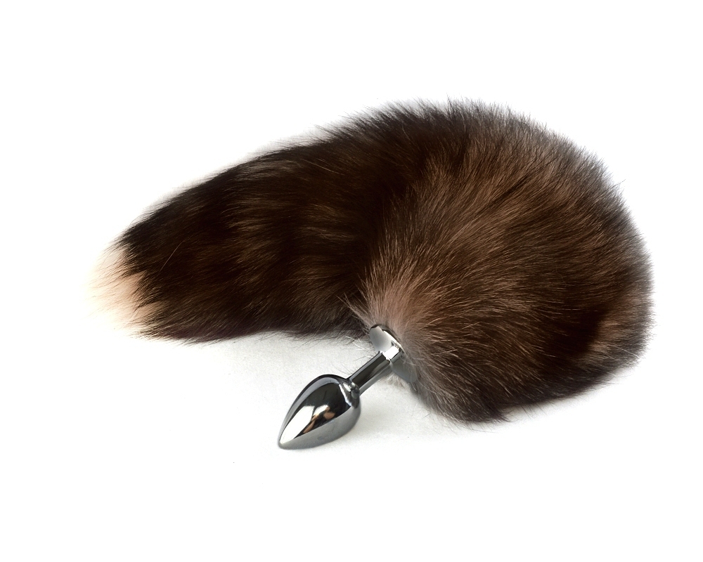 Анальная втулка Sitabella с коричневым хвостом 7.5 см