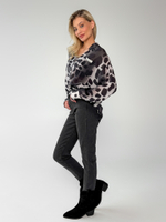 Рубашка Zhuo wafs 5095 удлиненная с кармананом и нашивкой MARNI леопрдовый принт