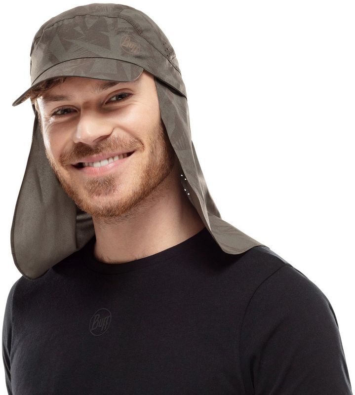 Кепка с защитой шеи от солнца Buff Pack Sahara Cap Acai Khaki Фото 3